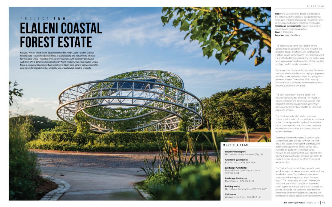 Pro Landscaper Magazine – July Issue – Elaleni Coastal Forest Estate Feature